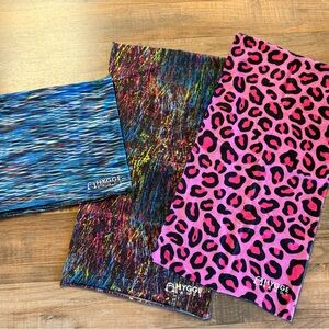 Multicolor neck gaiter, buff , headwear set